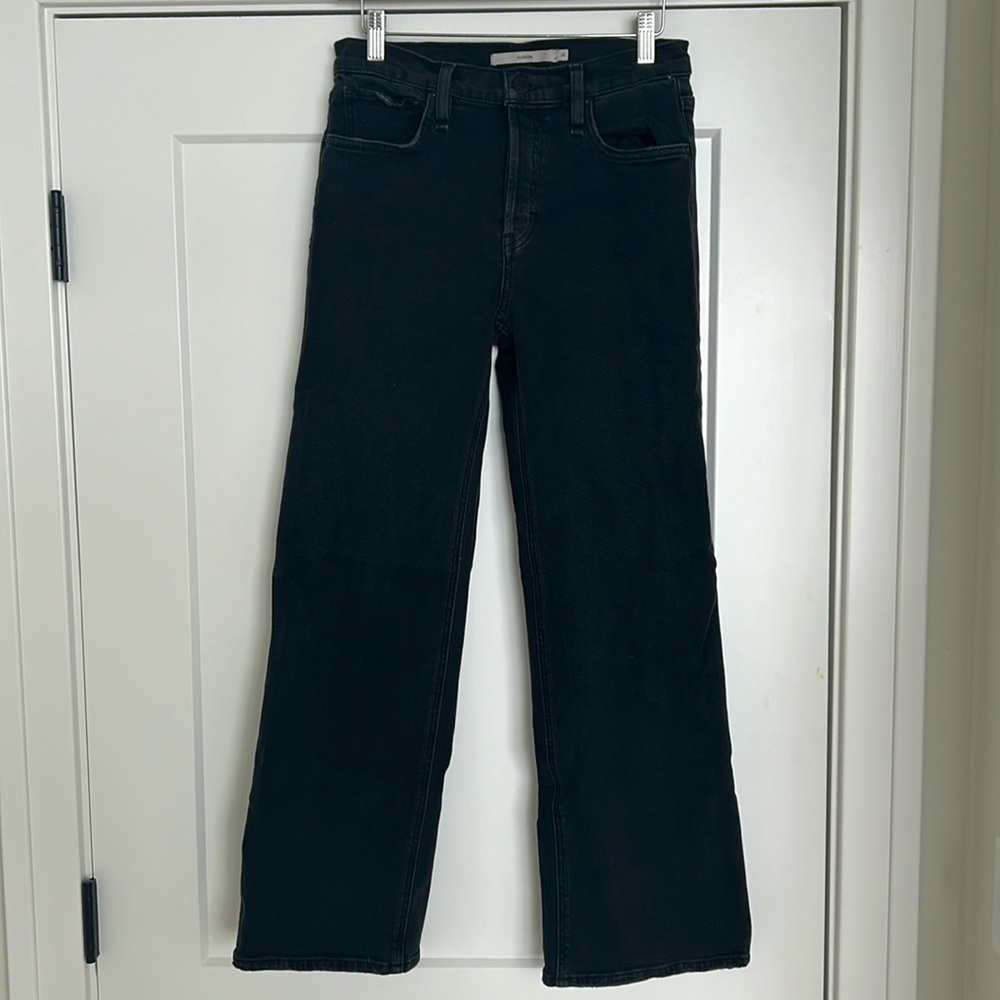 Hudson Mid Rise Straight Jeans in Black